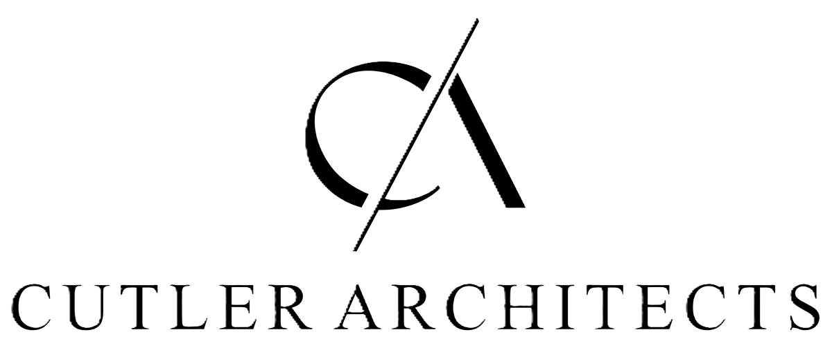 Cutler Architects logo: stylized CA monogram with a diagonal line, above the serif wordmark 'CUTLER ARCHITECTS'