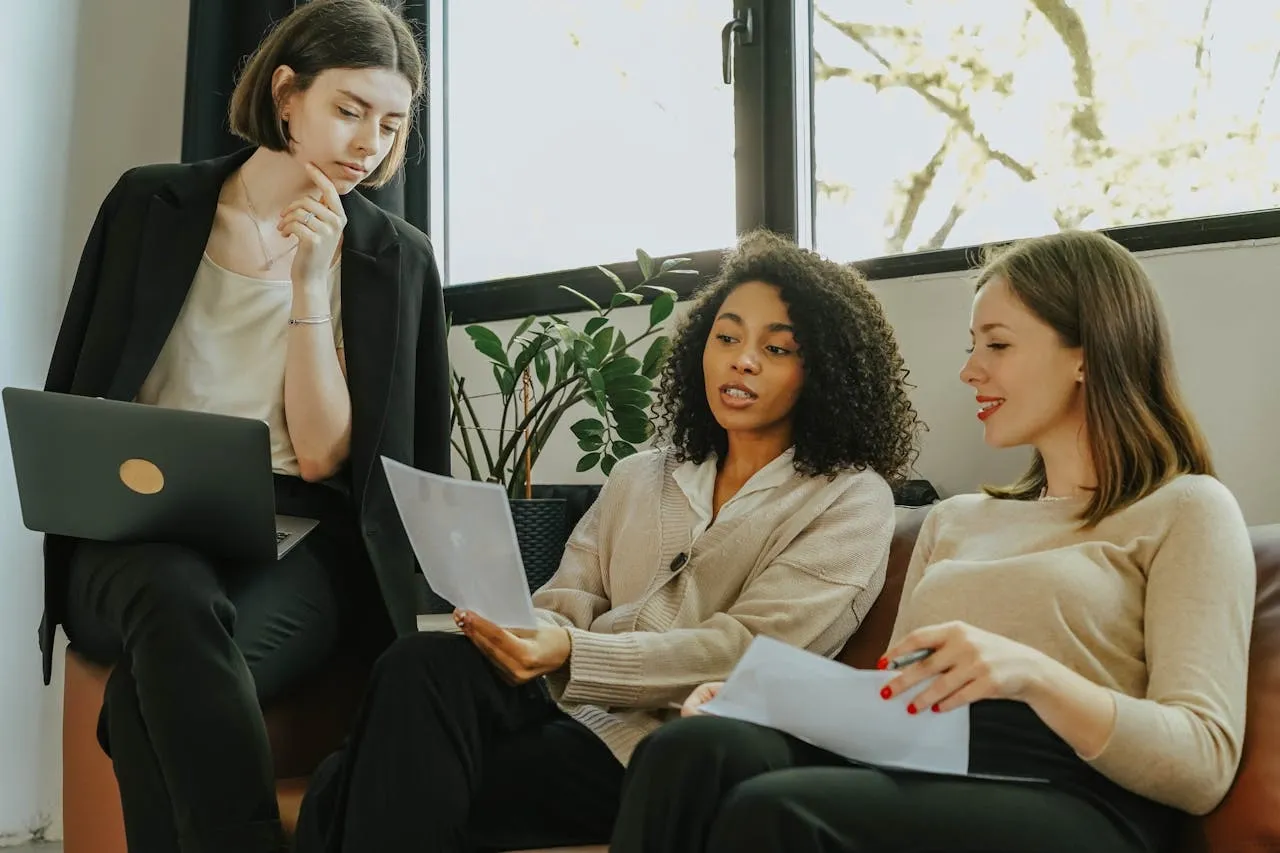 women in an office