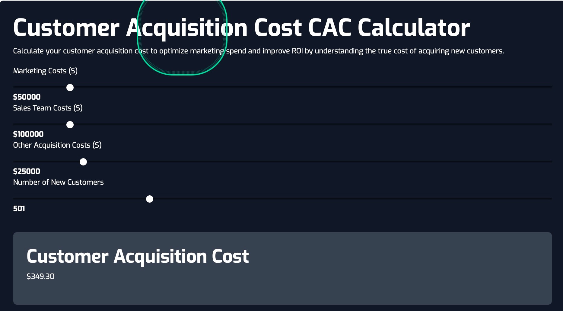 Customer Acquisition Cost Calculator (CAC Calculator)