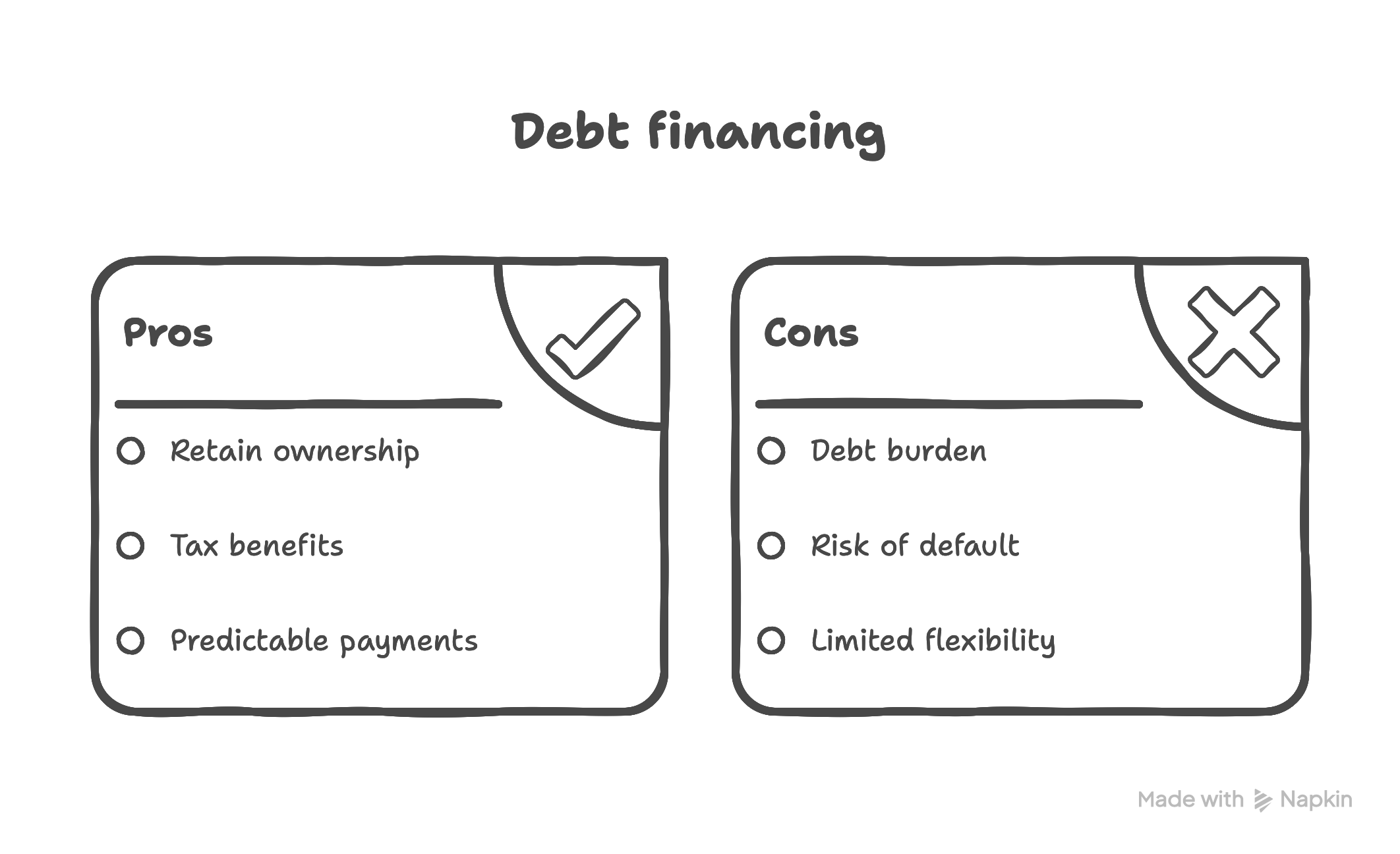 Pros and Cons of Debt Financing